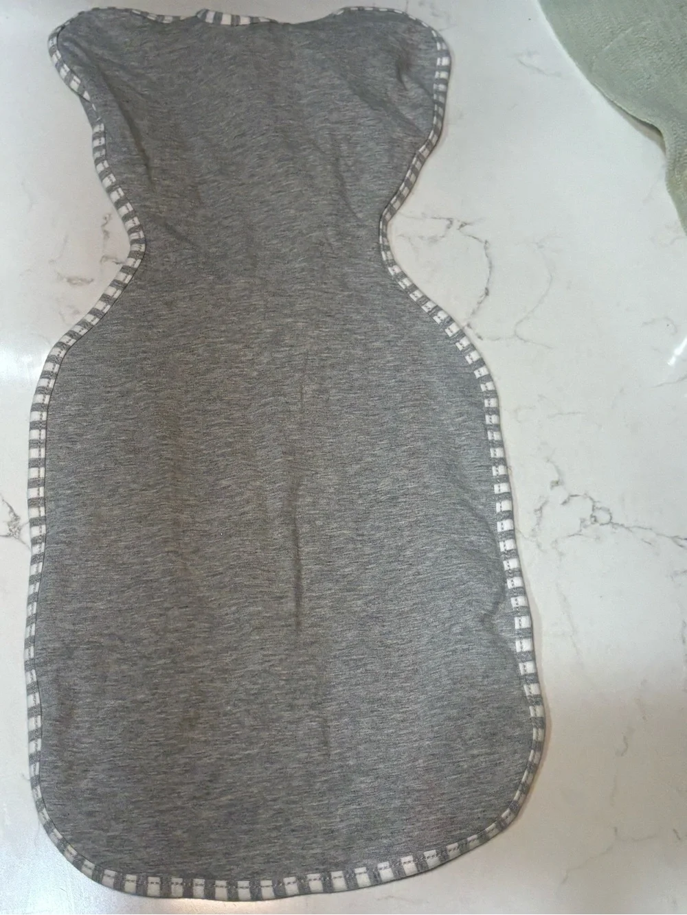 Love to dream Grey Swaddle Sleep Sack with Stripe Trim Size Newborn
